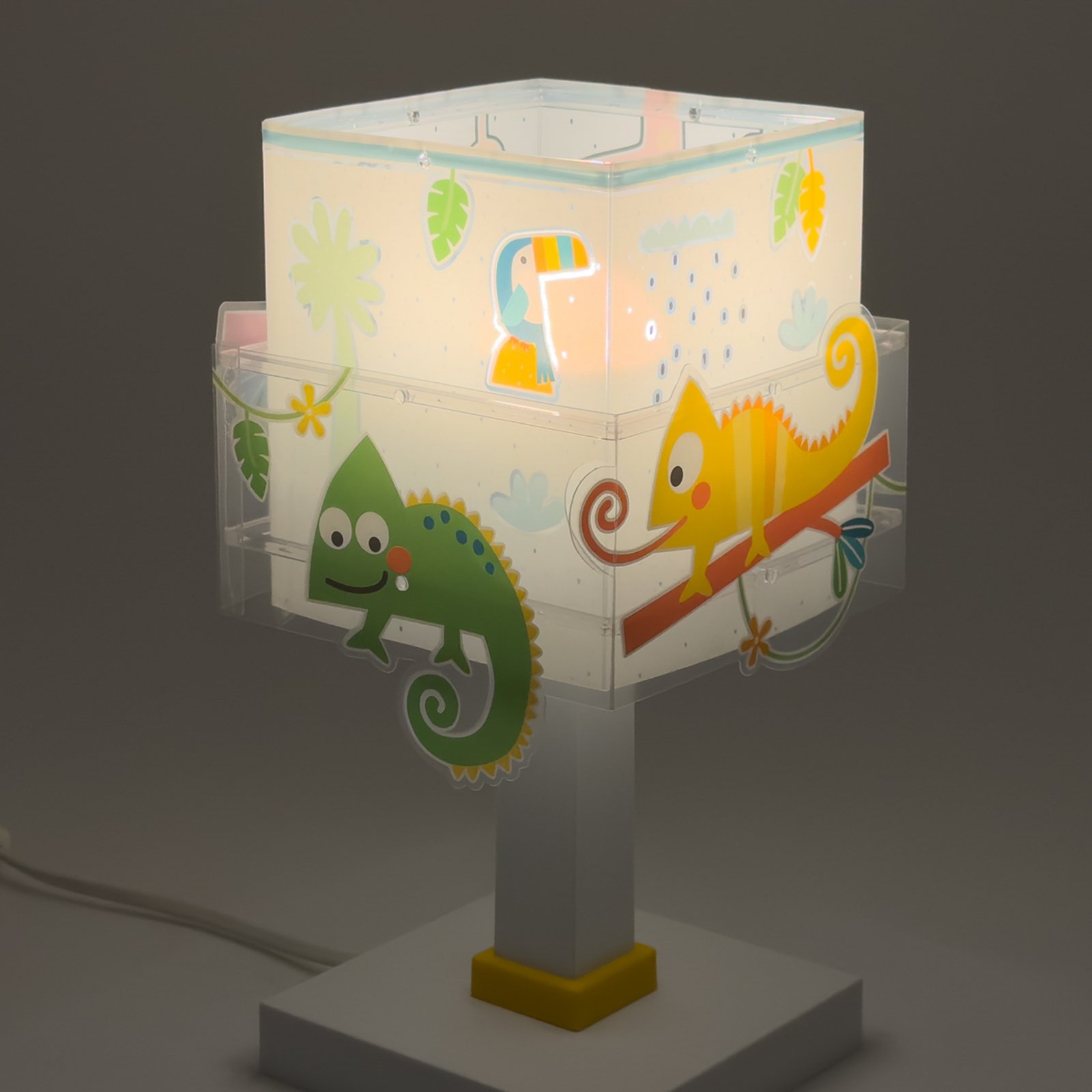 Lampada da tavolo per bambini Happy Jungle, G4, larghezza 14 cm