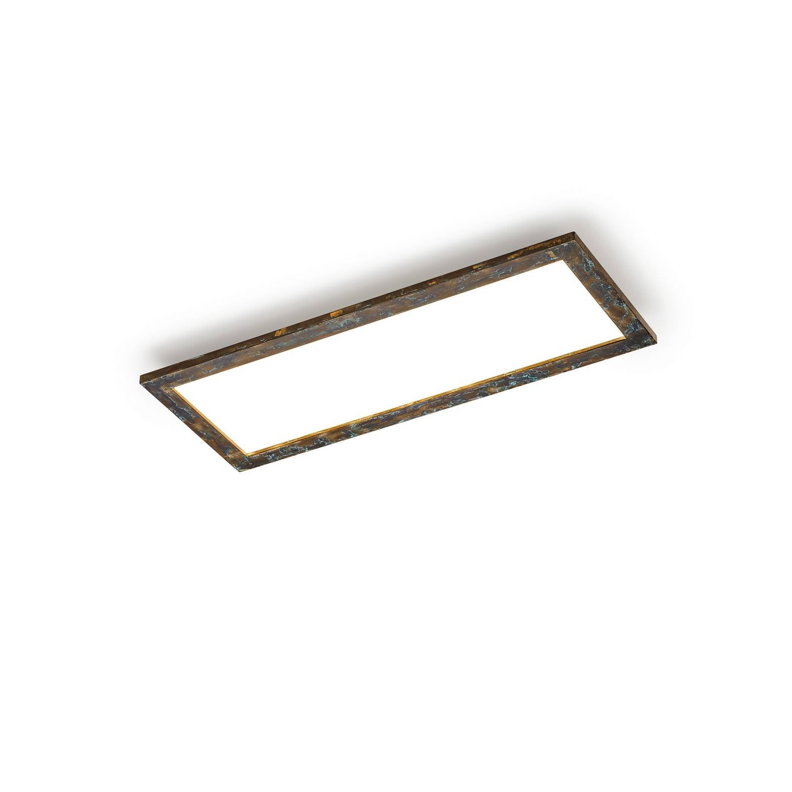 Quitani LED-Panel Aurinor, goldfarbig patiniert, 86 cm