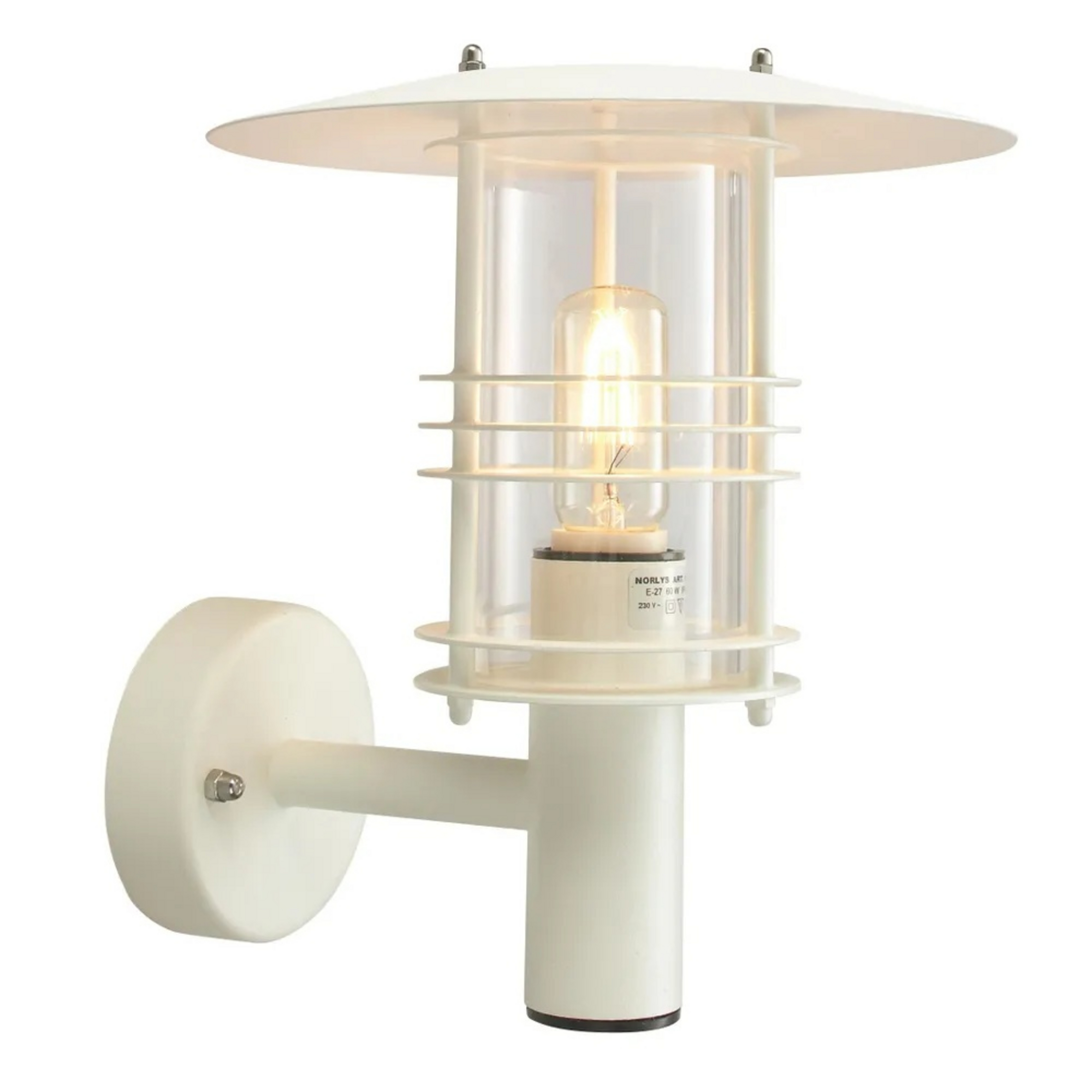 Stockholm Buiten Wandlamp Kleine Wit - Norlys