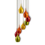 Mutli-coloured hanging light Vibrant, 8-light