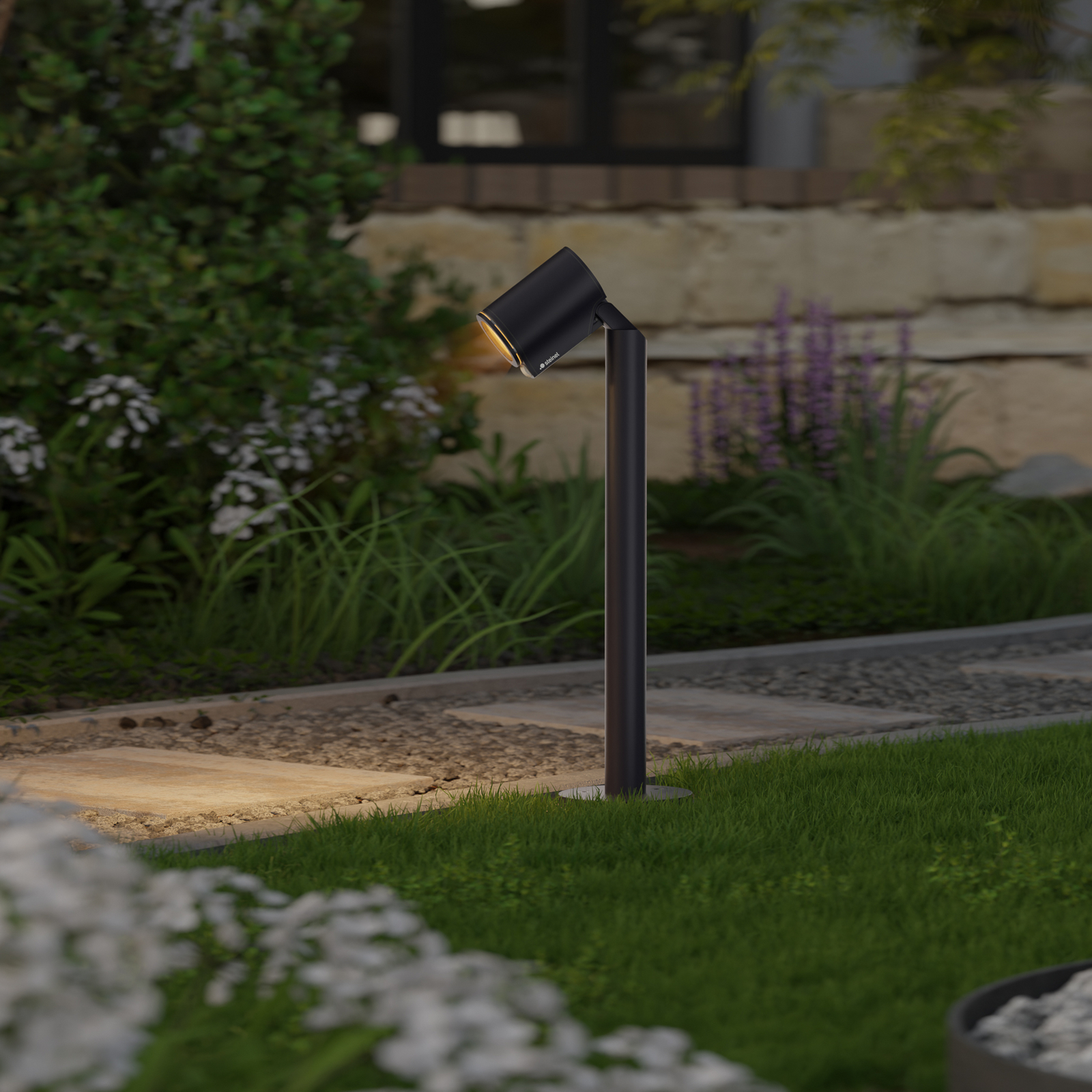 STEINEL Way C LED talapzati világítás, fekete, alumínium, IP65, RGBWW