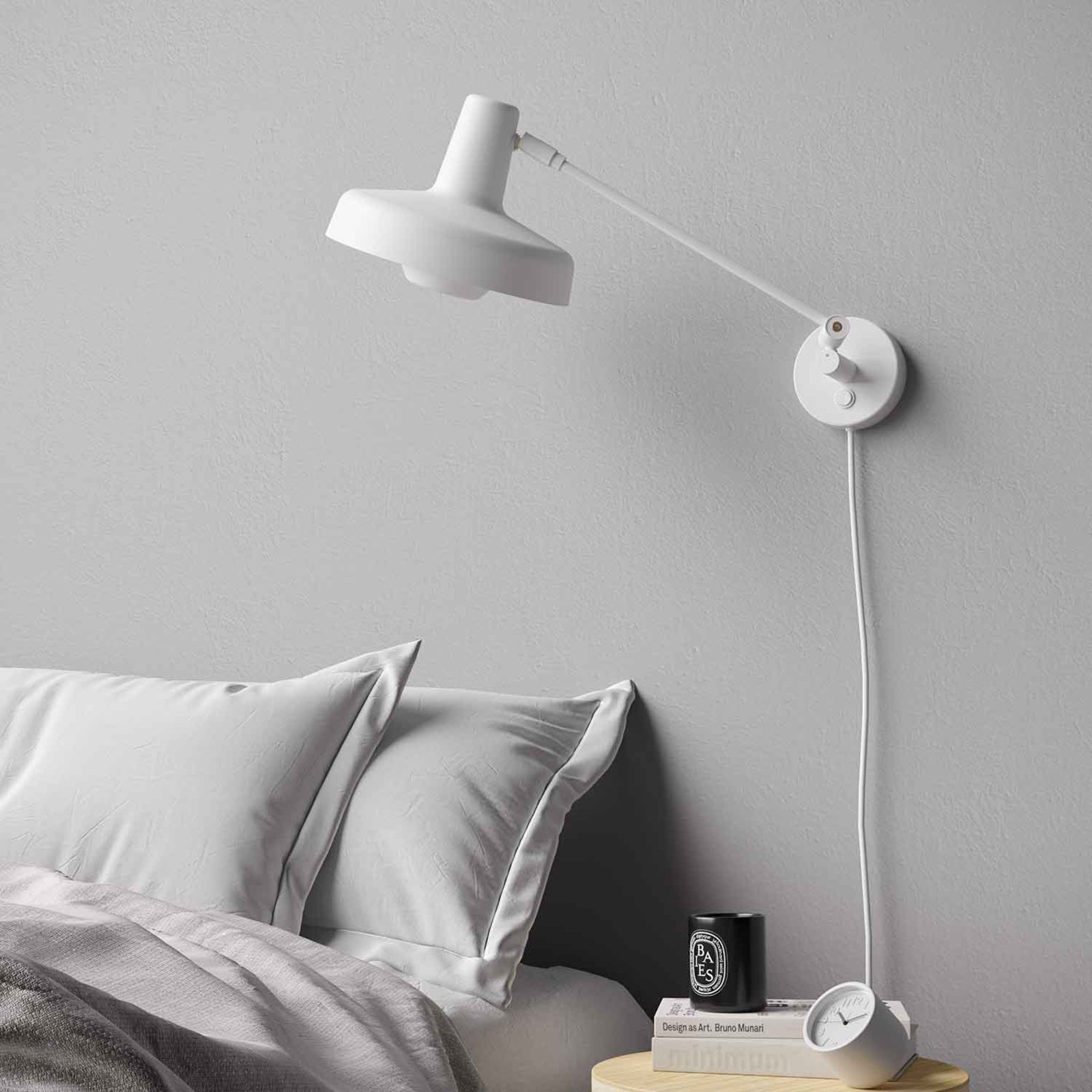 Arigato Wall Lamp Short w/Cable White - Grupa