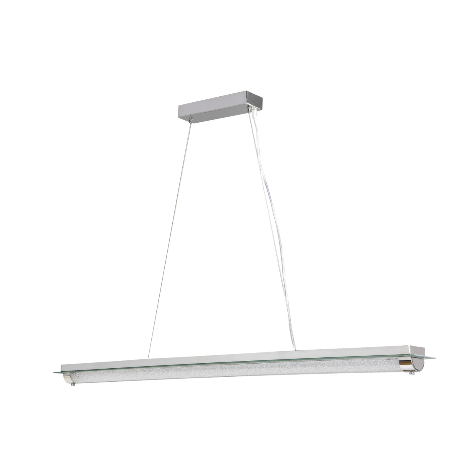 LED-Pendelleuchte Tube universalweiß, Kristallglas