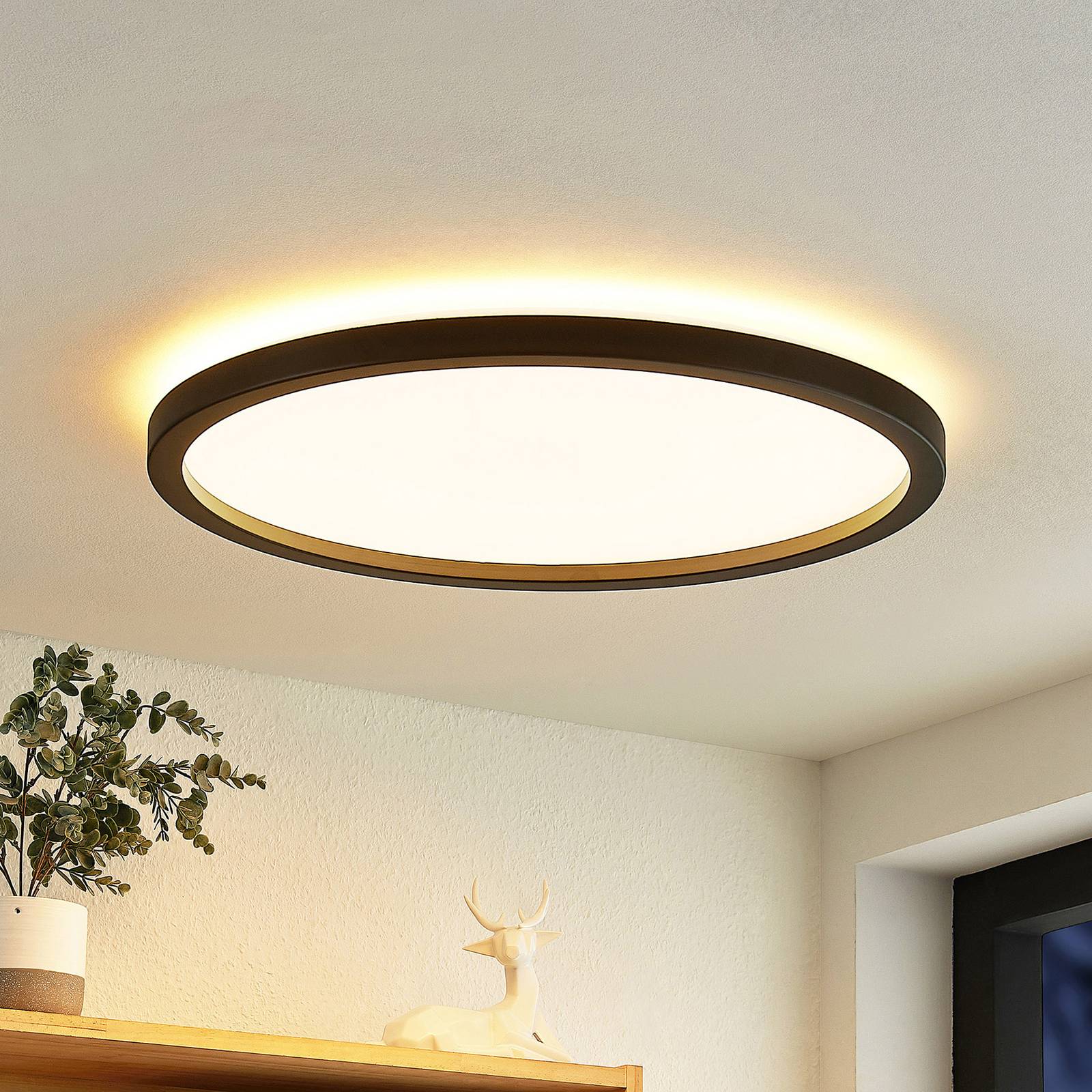 Prios Avira LED-Deckenleuchte, rund, 42 cm
