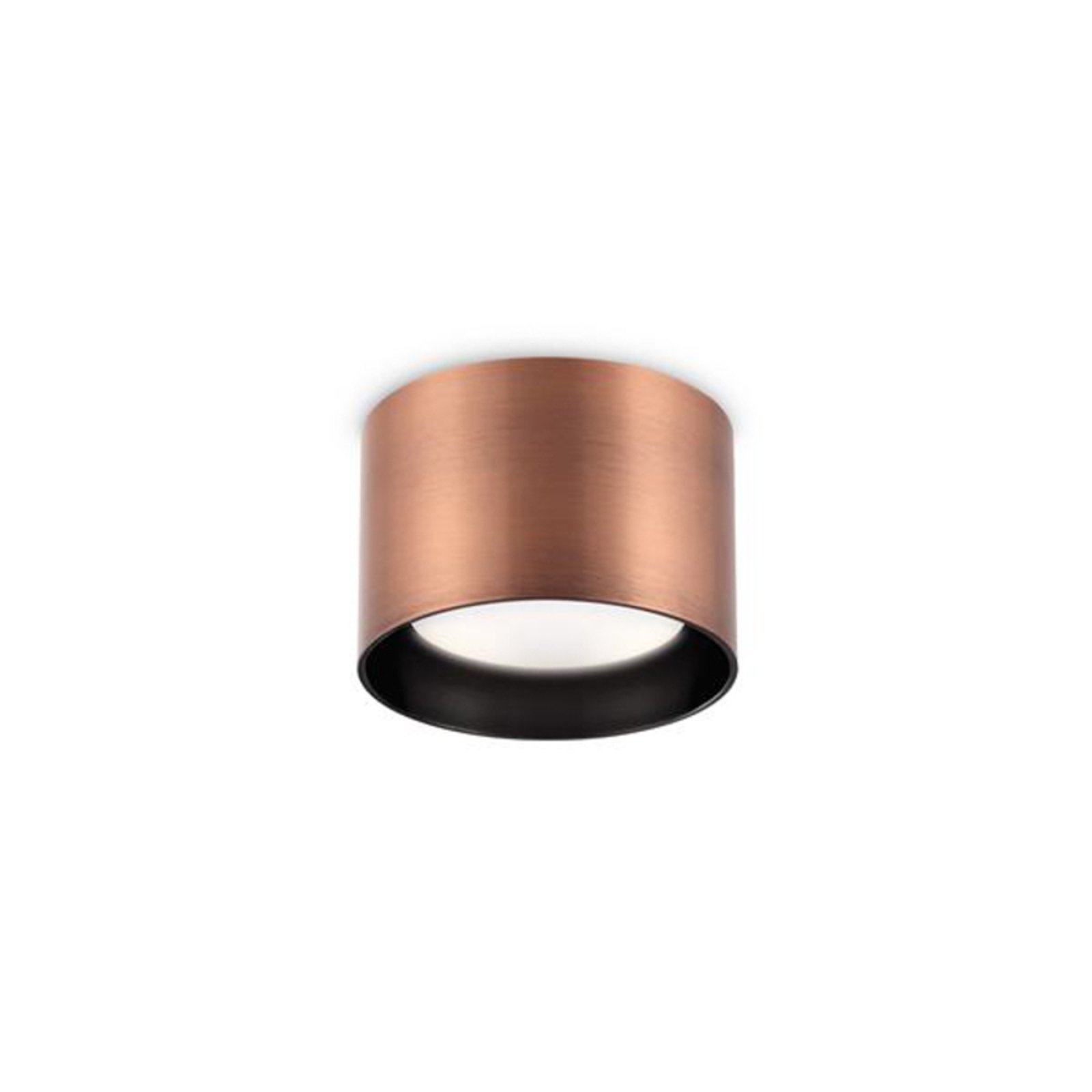 Ideal Lux faretto Spike Round, color rame, alluminio, Ø 10 cm