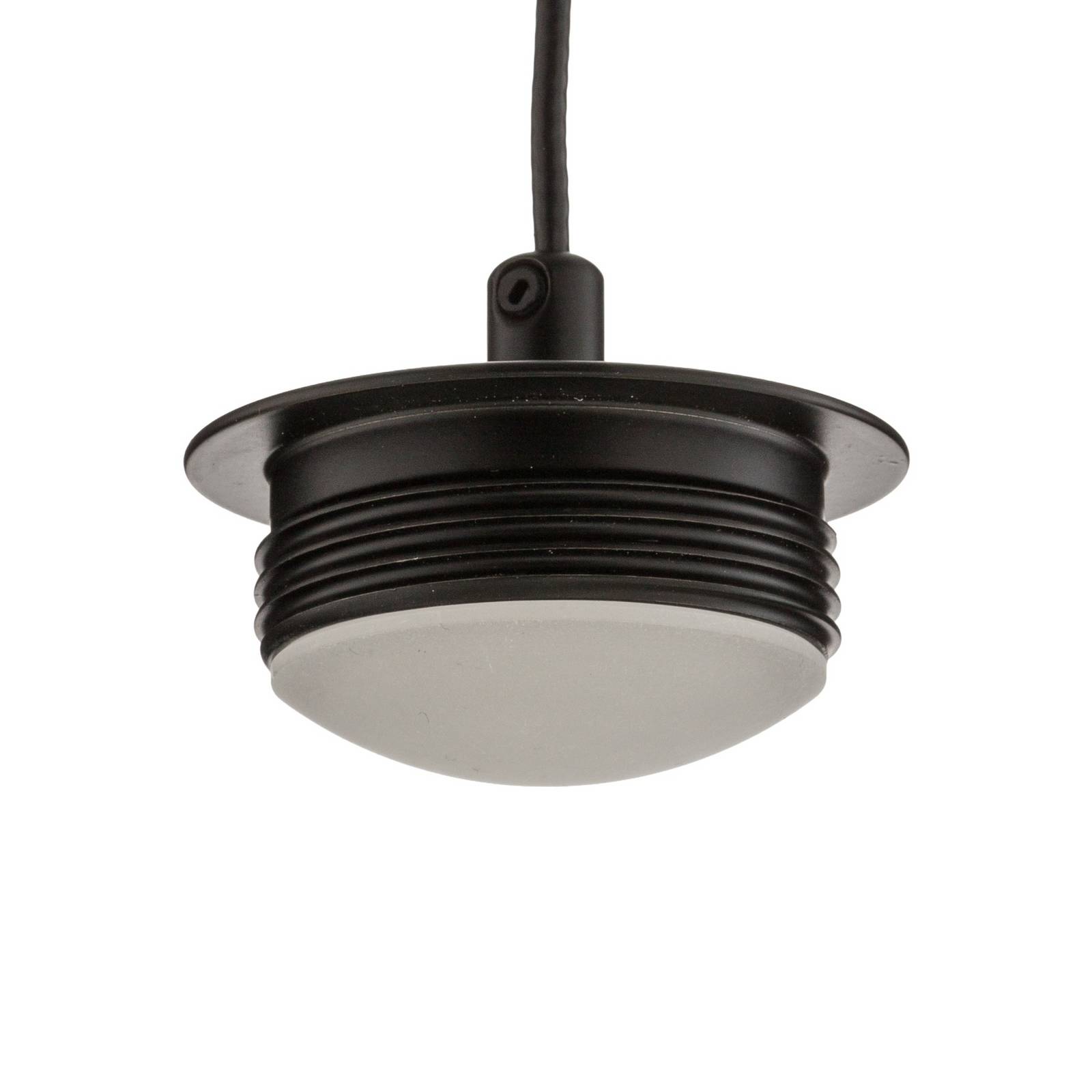 Lampa wisząca LED Vaso, szaro-dymna, Ø 18 cm, szkło