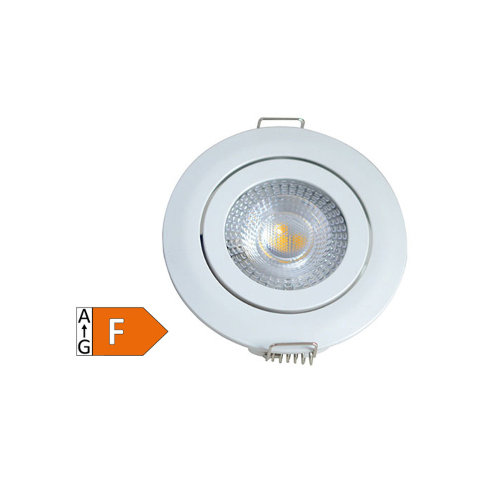 Holstein MS LED recessed light, IP20 40°, white