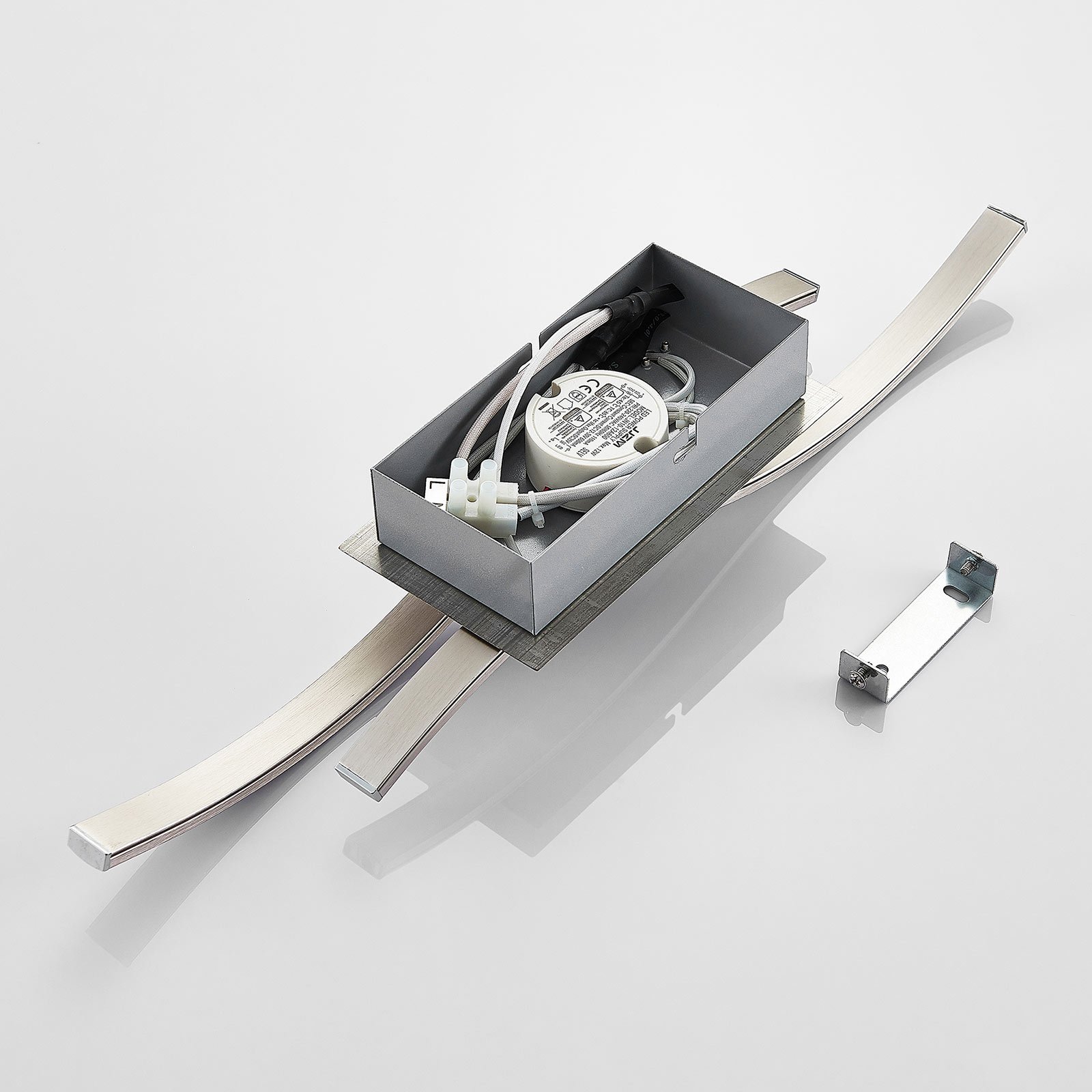 Safia Vegglampe Nickel/White - Lindby