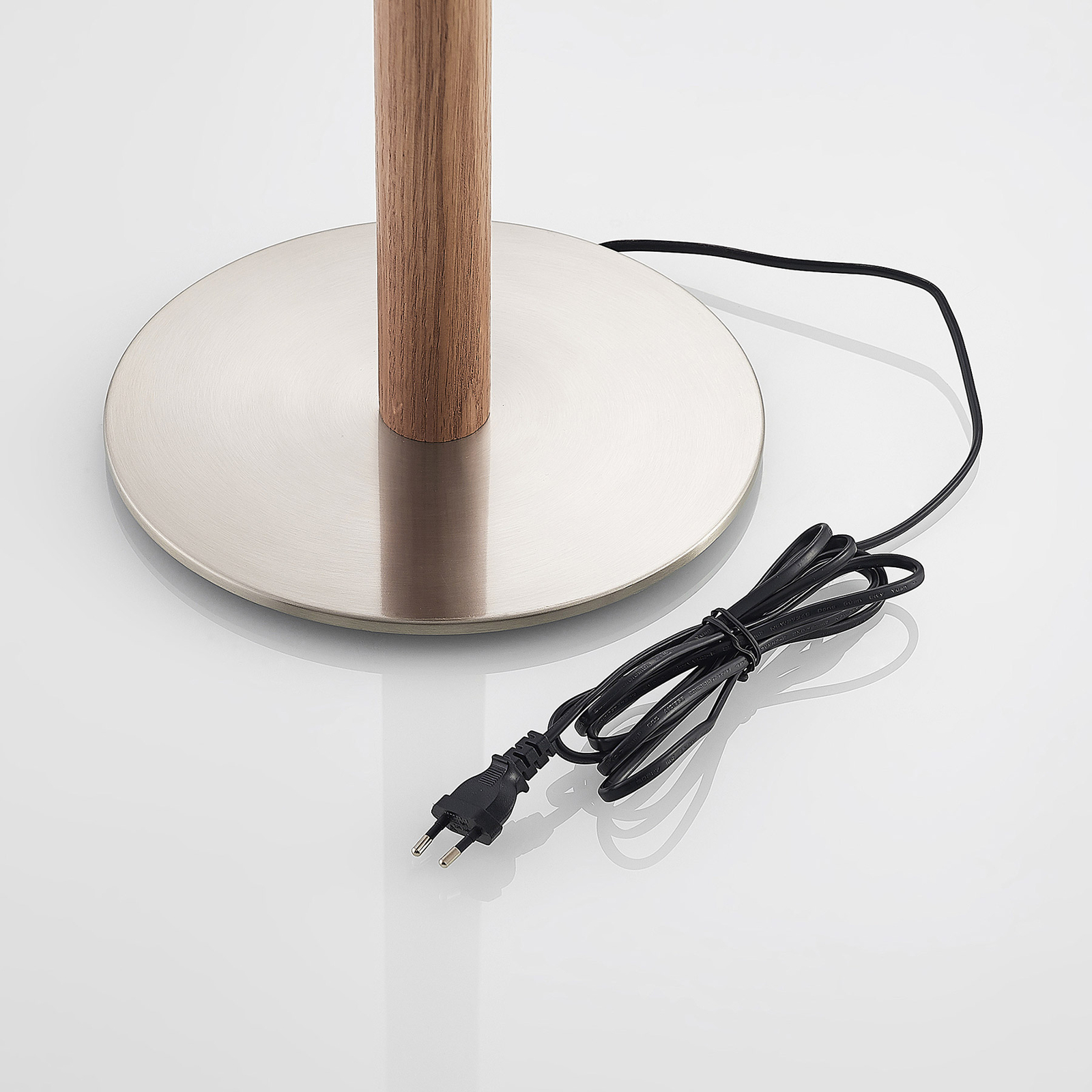 Lucande Heily lampa stojąca, cylinder, 35cm, biała