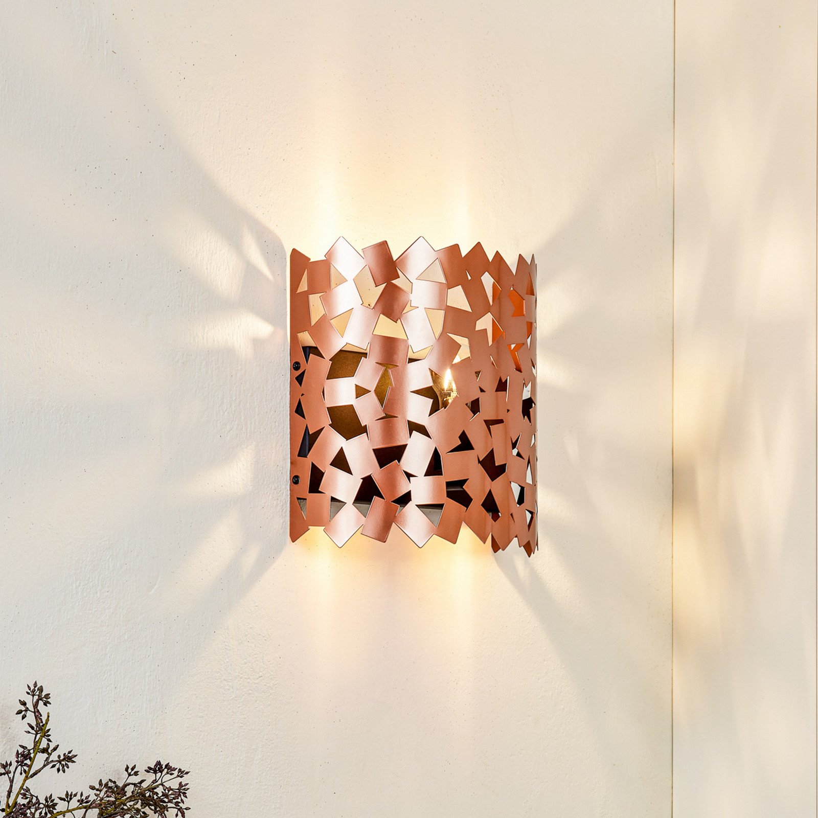 Aplică Lucande Aeloria cupru fier 325 cm E27 - Camera de zi / sufragerie - modern - Altele