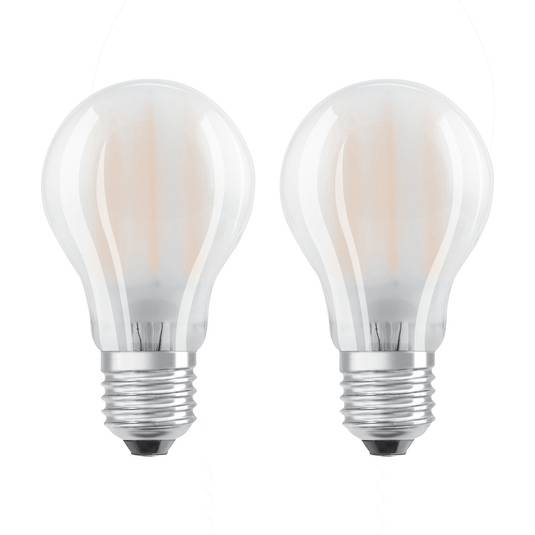 OSRAM lampadina LED E27 6,5W bianco caldo set 2x