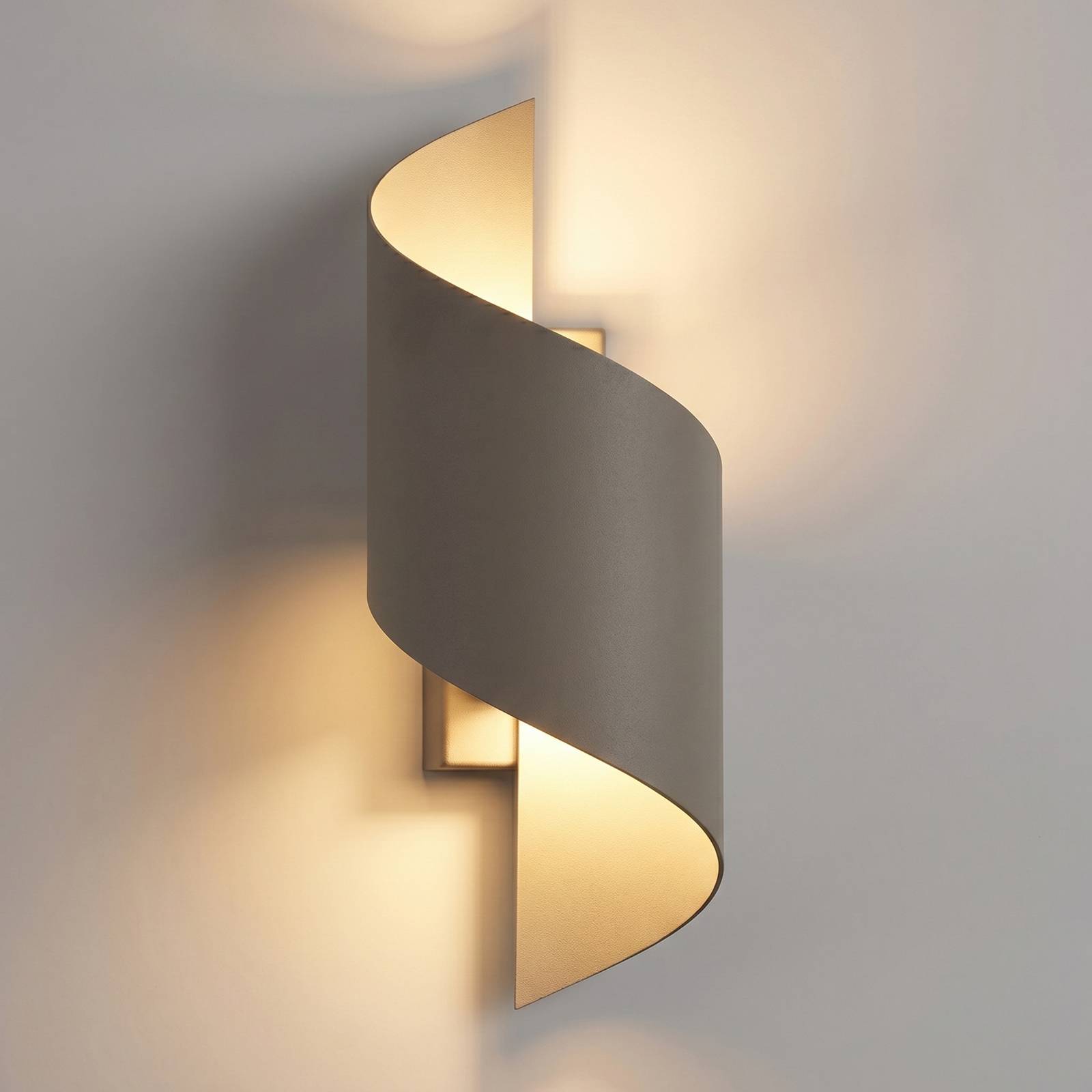 Kinkiet SPINER, beżowy, wysokość 30 cm, metal, G9