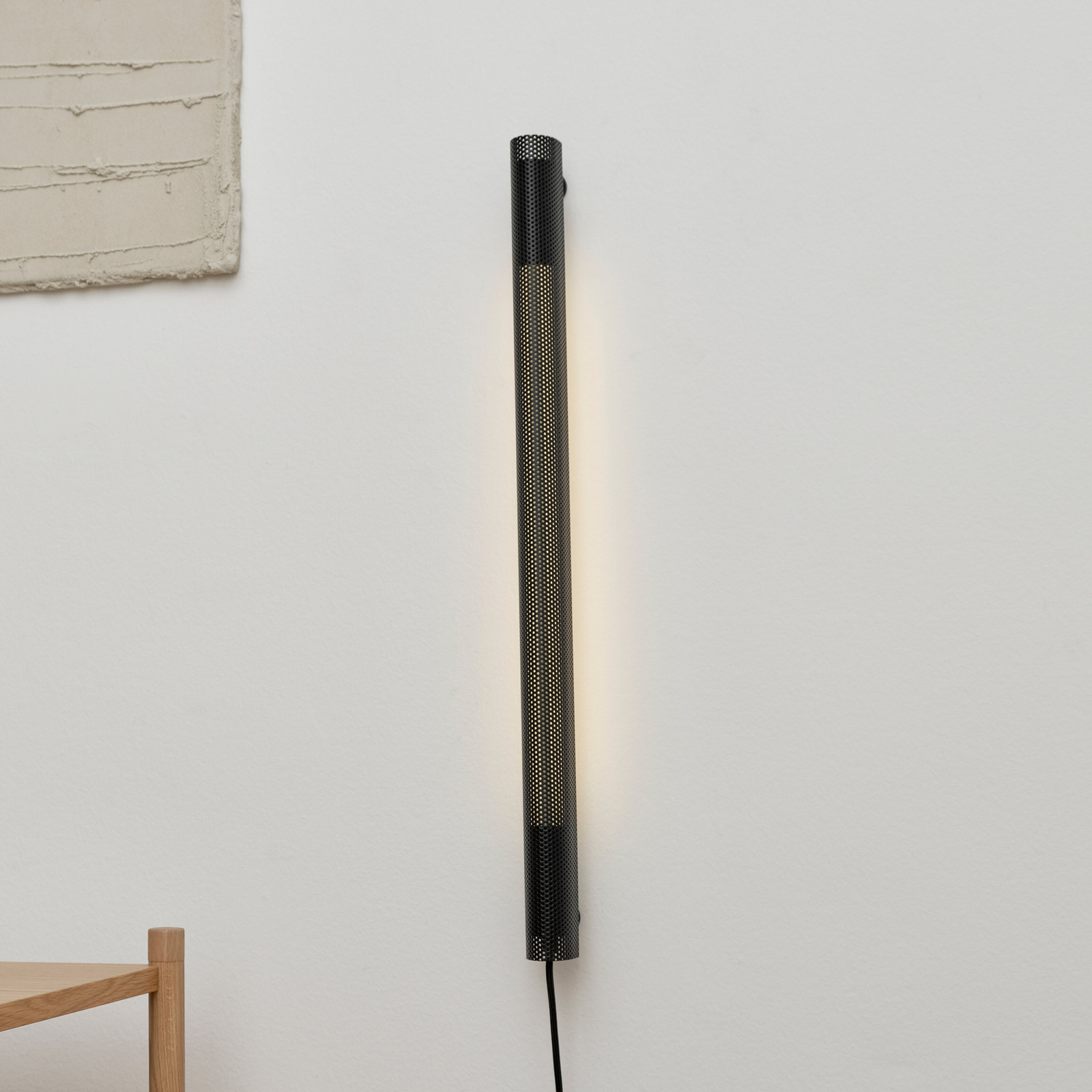 GEJST Aplică de perete Radent cu ștecher negru înălțime 70 cm LED G13 - Camera de zi / sufragerie - Metal