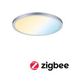 Paulmann Panel Areo ZigBee CCT στρογγυλό χρώμιο 23cm