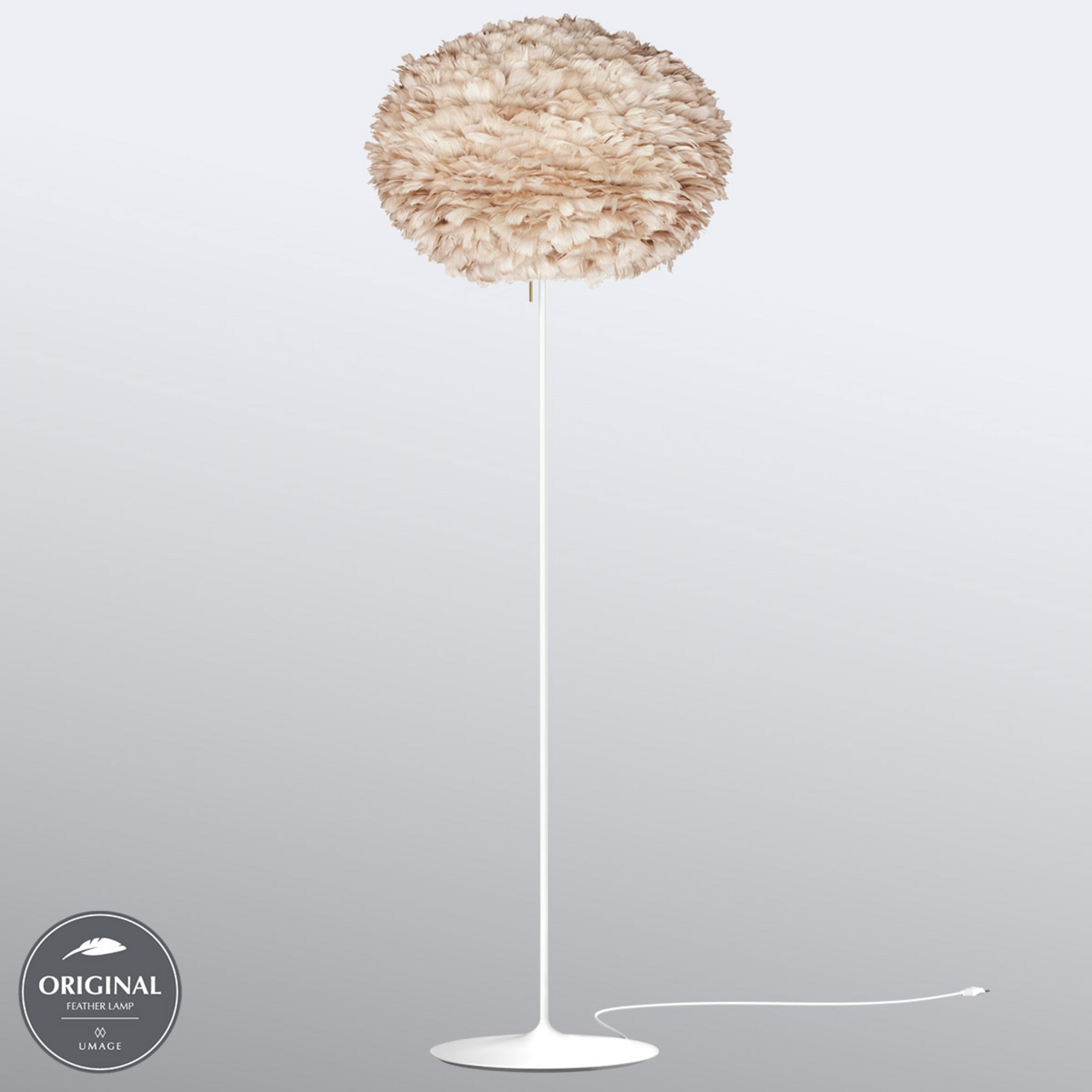 UMAGE Eos large lámpara de pie marrón claro