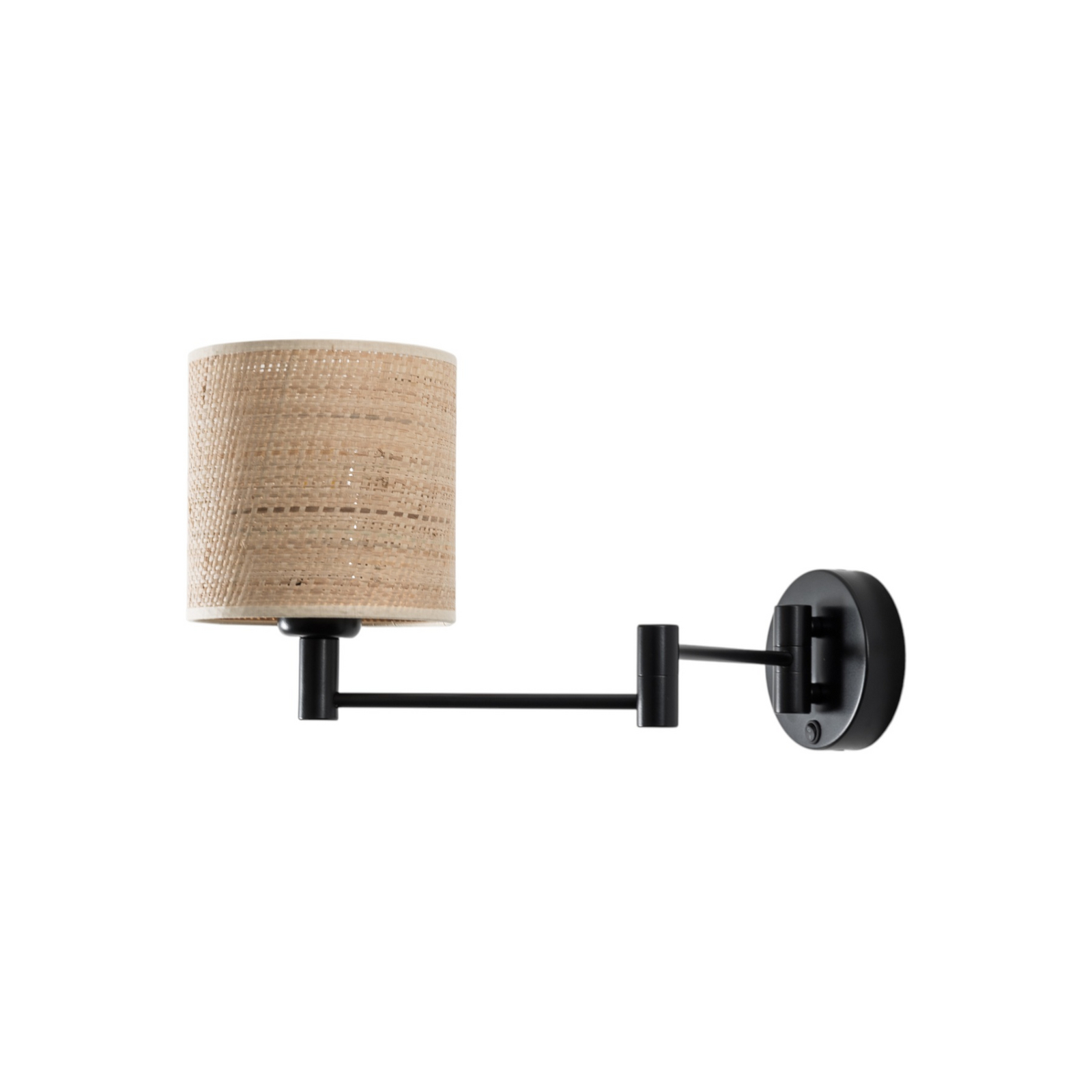 Solo wall light, cylinder, light jute