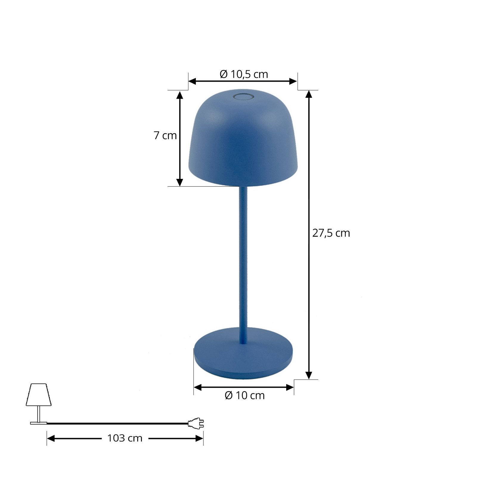 Arietty Portable Table Lamp Blue - Lindby