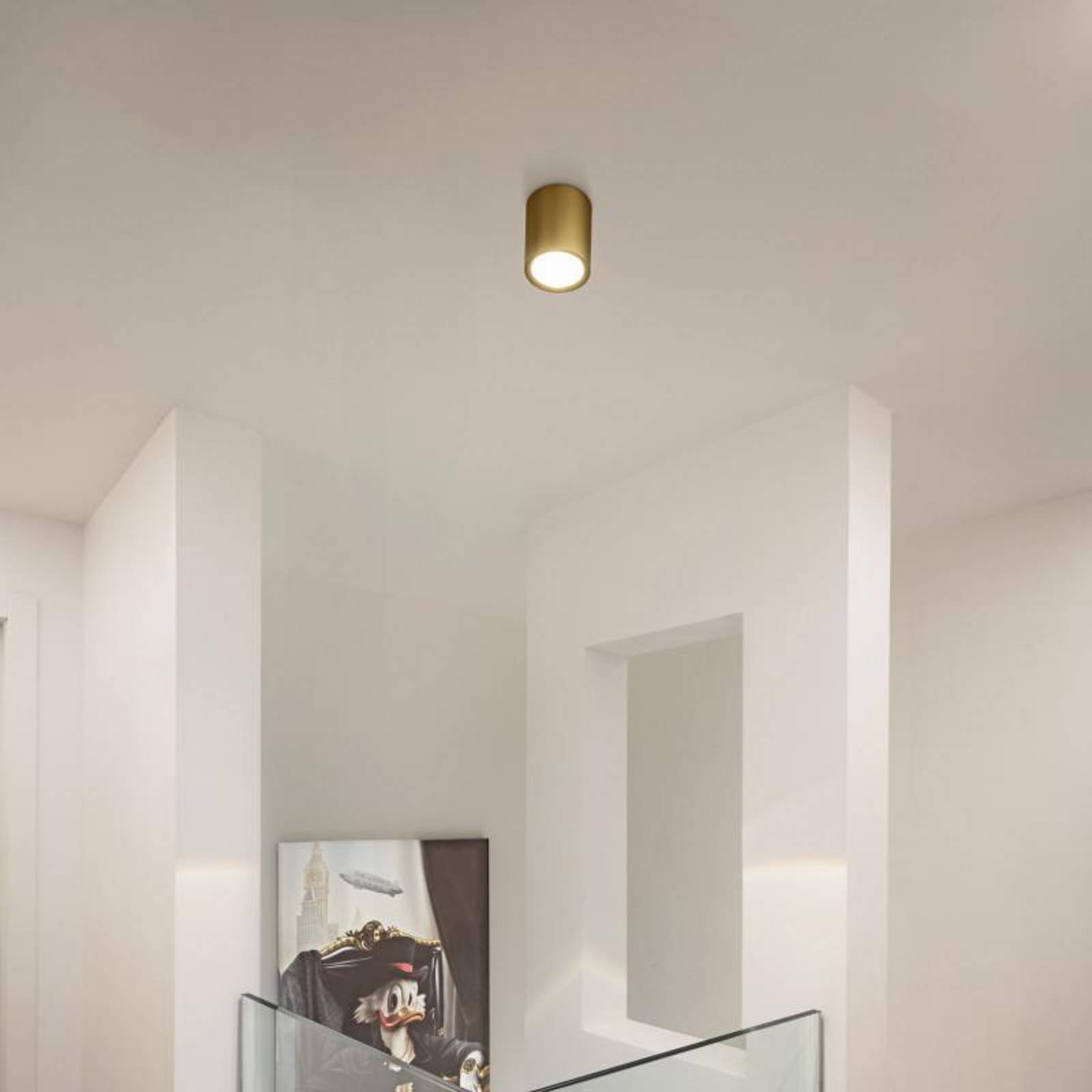 SLV Lampa sufitowa LED Oculus, kolor mosiężny 9 cm ściemniany do ciepłego