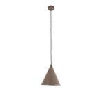 Żyrandol Form, beżowy metal, Ø 24 cm, stożkowa – ALDEX