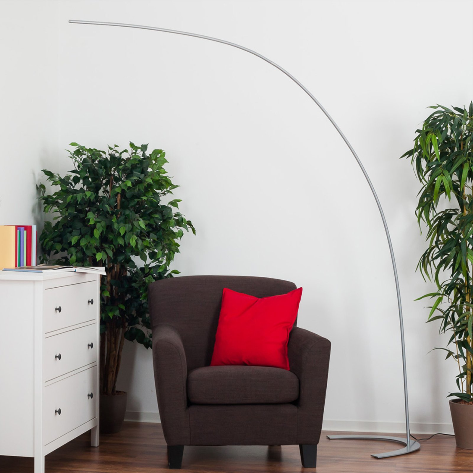 Danua LED Floor Lamp Silver - Lindby