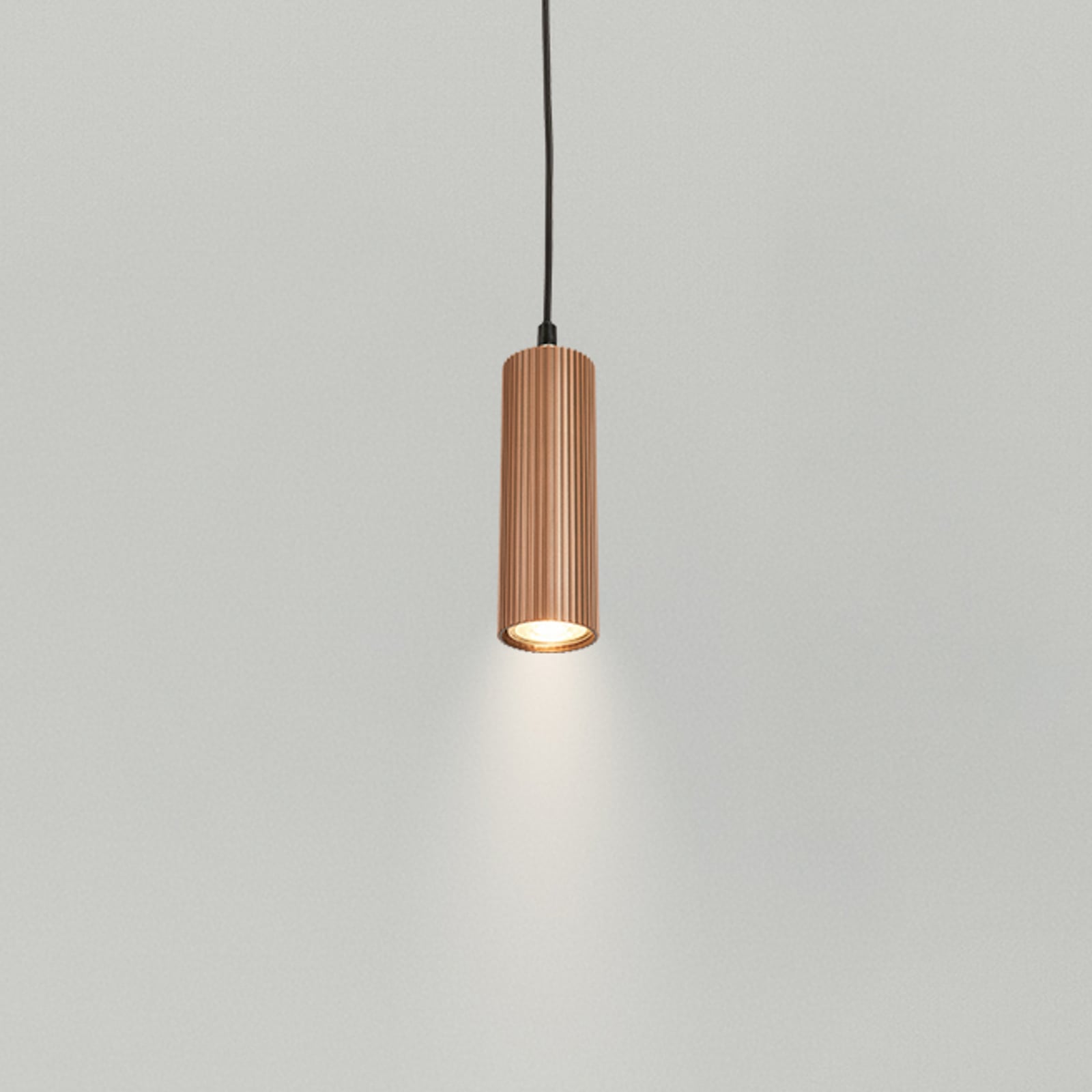 Suspension Ida, marron, à 1 lampe, Ø 10 cm, GU10 Suspension Ida, marron, à 1 lampe, Ø 10 cm, GU10