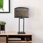 Stolná lampa Stang 3703ZW, čierna/prírodná