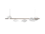 Nuura LED-Pendellampe Florii 5, 120 cm, bronze dunkel/weiß