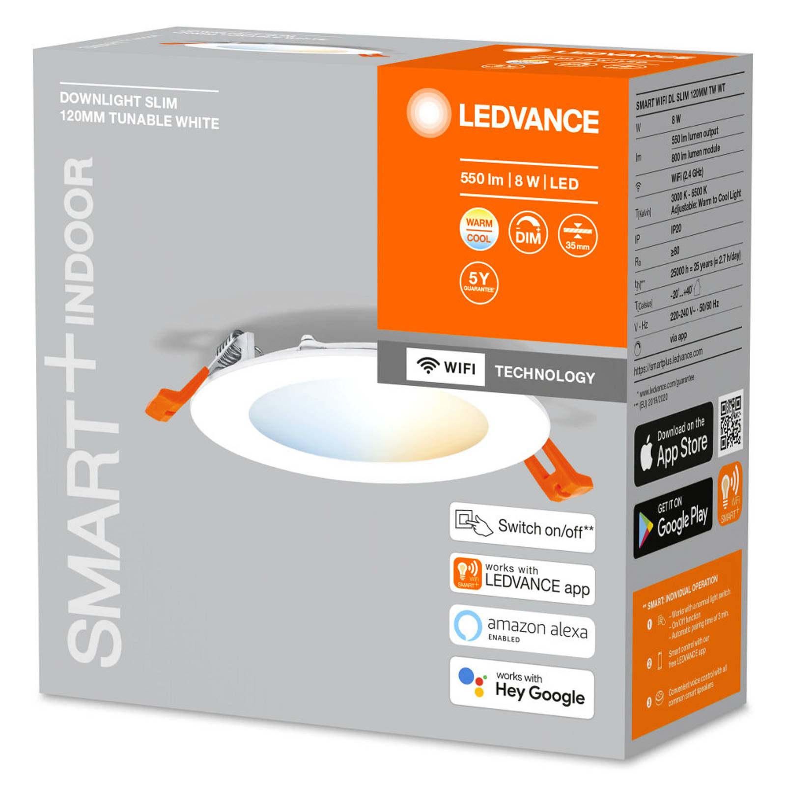 LEDVANCE SMART+ LEDVANCE SMART+ WiFi Orbis Downlight Slim Ø 12 cm