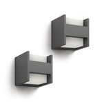 Philips LED лампа за външна стена Arbour UE комплект от 2 бр. 2-крил 2700 K