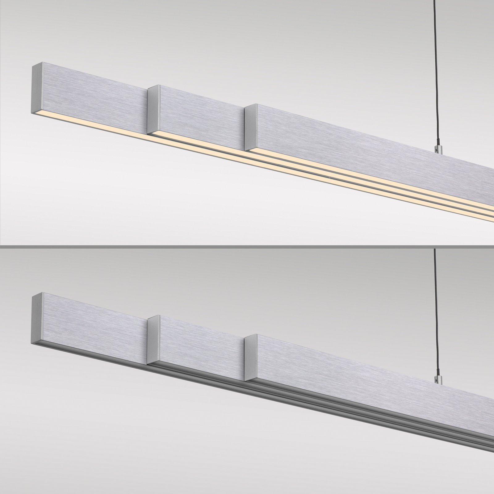 Paul Neuhaus LED závěsné světlo Adriana Comfort Lift, hliník, CCT