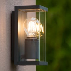 Claire Mini aplique para exterior, pantalla de cristal, 1 luz