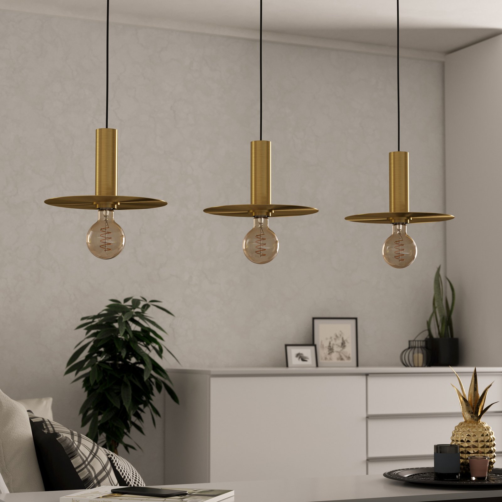 "Escandell" pakabinamas šviestuvas, trys žibintai "Escandell" pakabinamas šviestuvas, trys žibintai