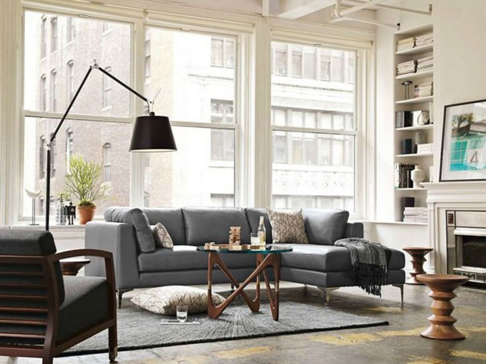 Tolomeo Mega Gulvlampe m/Dimmer Ø360 Sort Satin/Alu Artemide - Stue - Aluminium