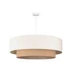 Lampada a sospensione Boho, beige/iuta, Ø 80 cm, tessuto, E27 - Duolla
