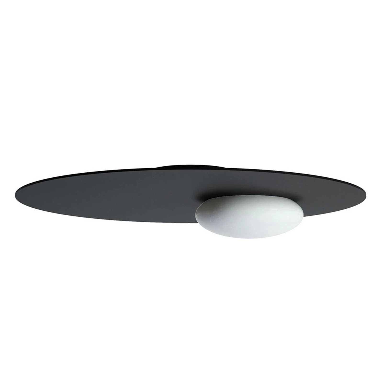 Axolight Kwic LED ceiling light, black Ø 48 cm