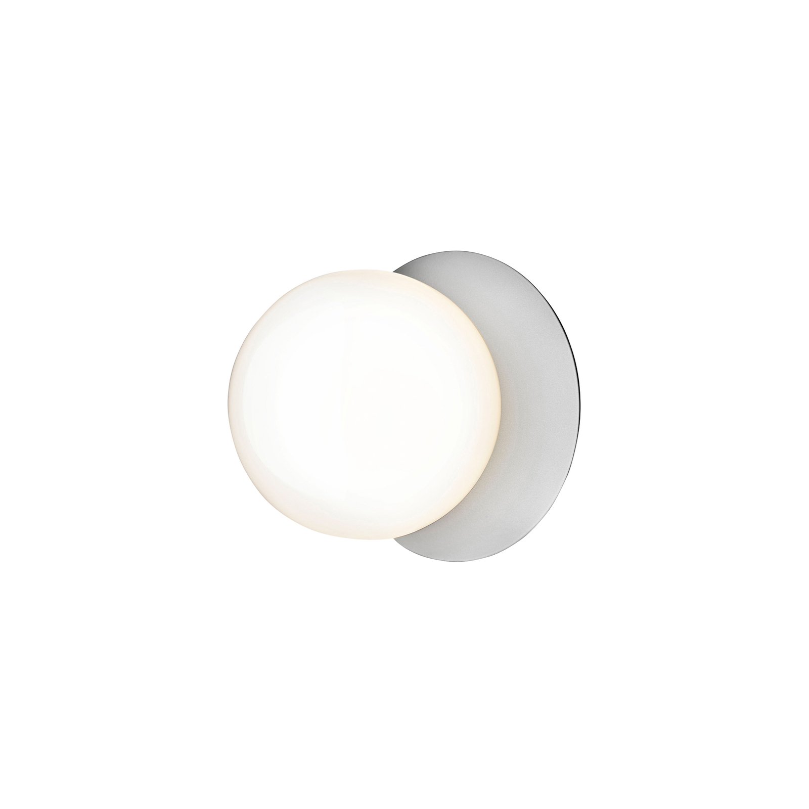 Liila 1 Wand-/Deckenleuchte IP44 Medium Light Silver/Opal White - Nuura
