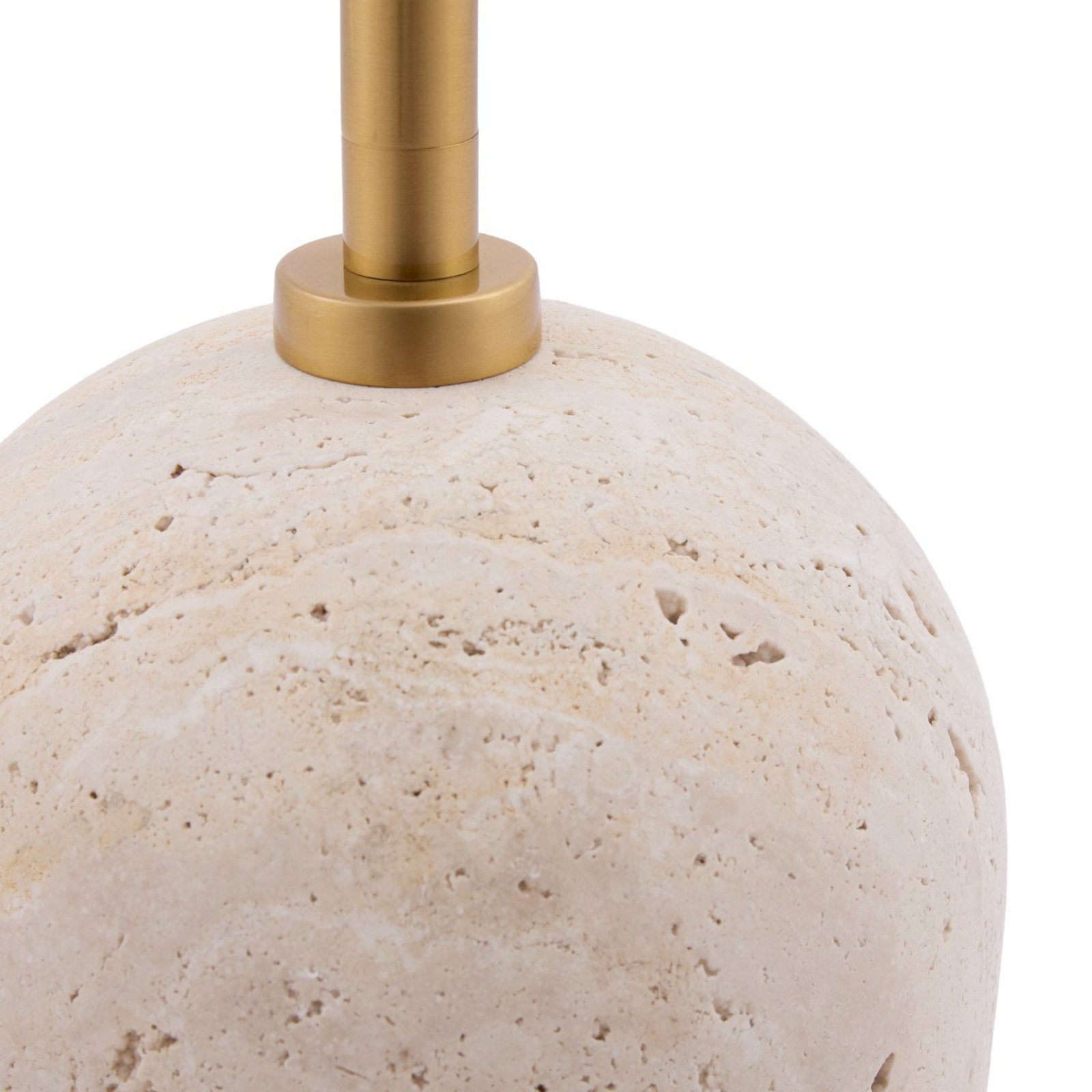 Globen Lighting Gino álló lámpa, travertin talp, bézs, 145 cm