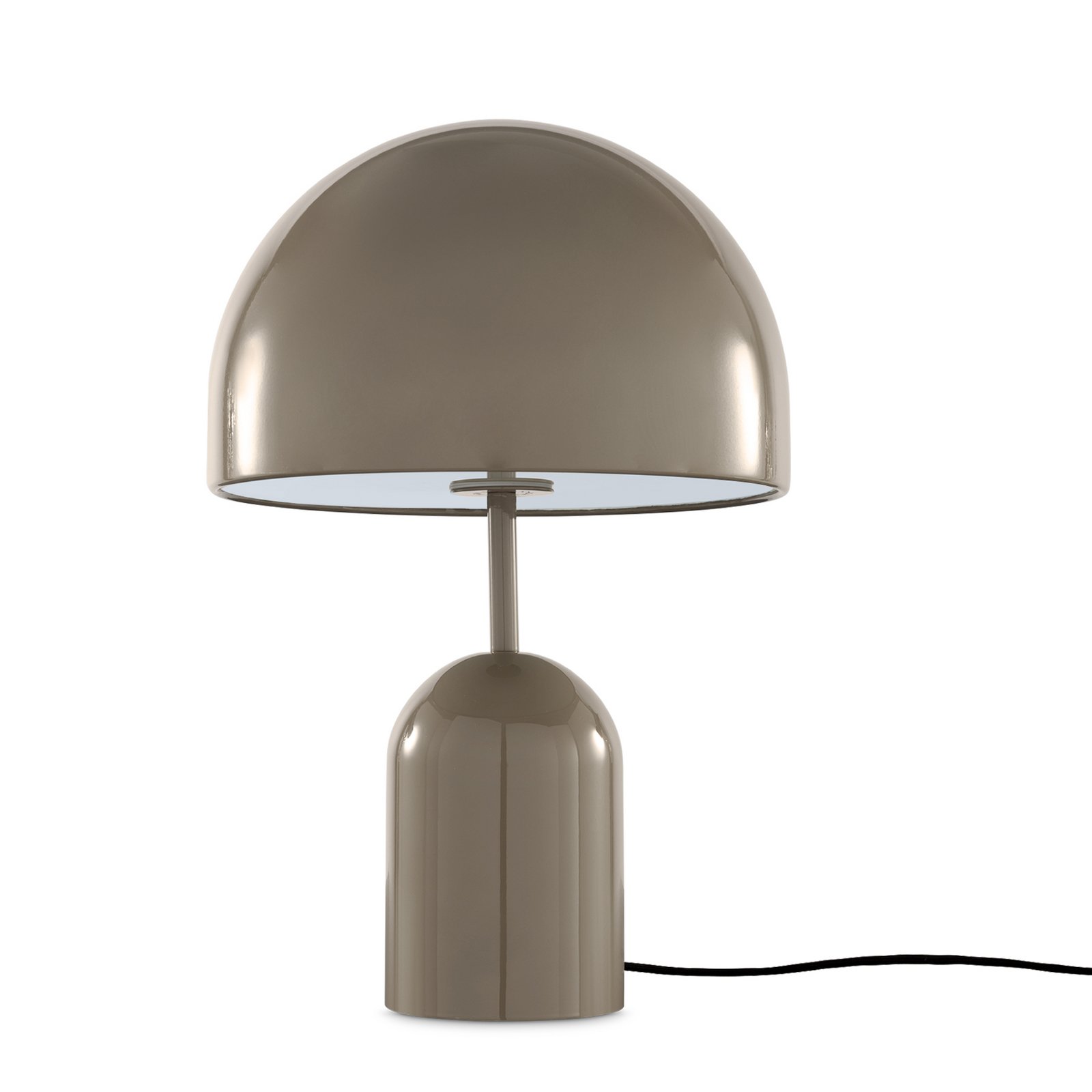 Tom Dixon LED-Tischlampe Bell, taupe, Höhe 43 cm, dimmbar