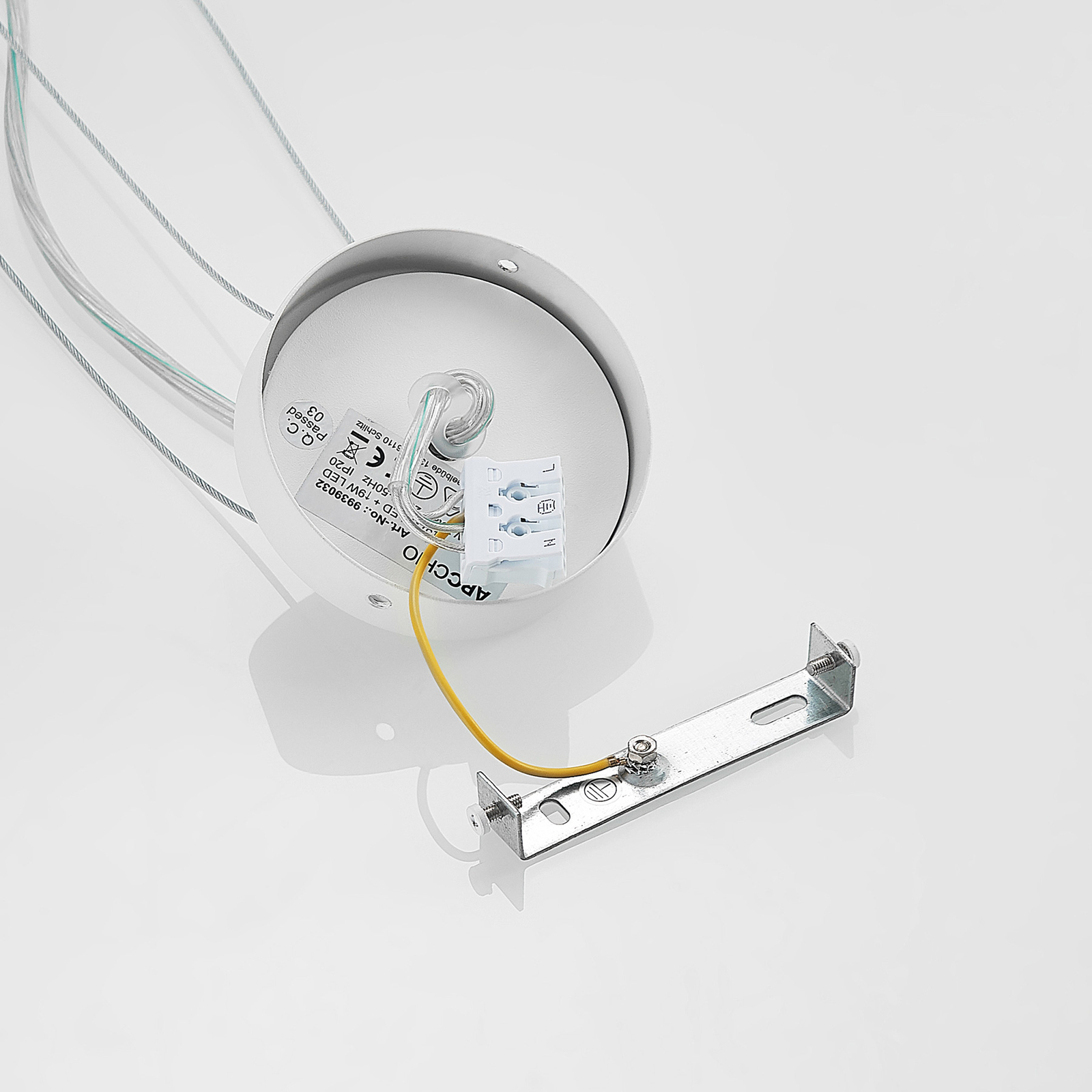 Arcchio Vanida suspension LED, blanche, 60 cm