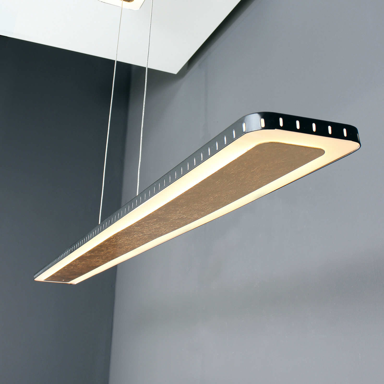 Eco-Light Solaris suspendată LED regl. 3 trepte 120cm auriu - Camera de zi / sufragerie - aurie alb - Metal