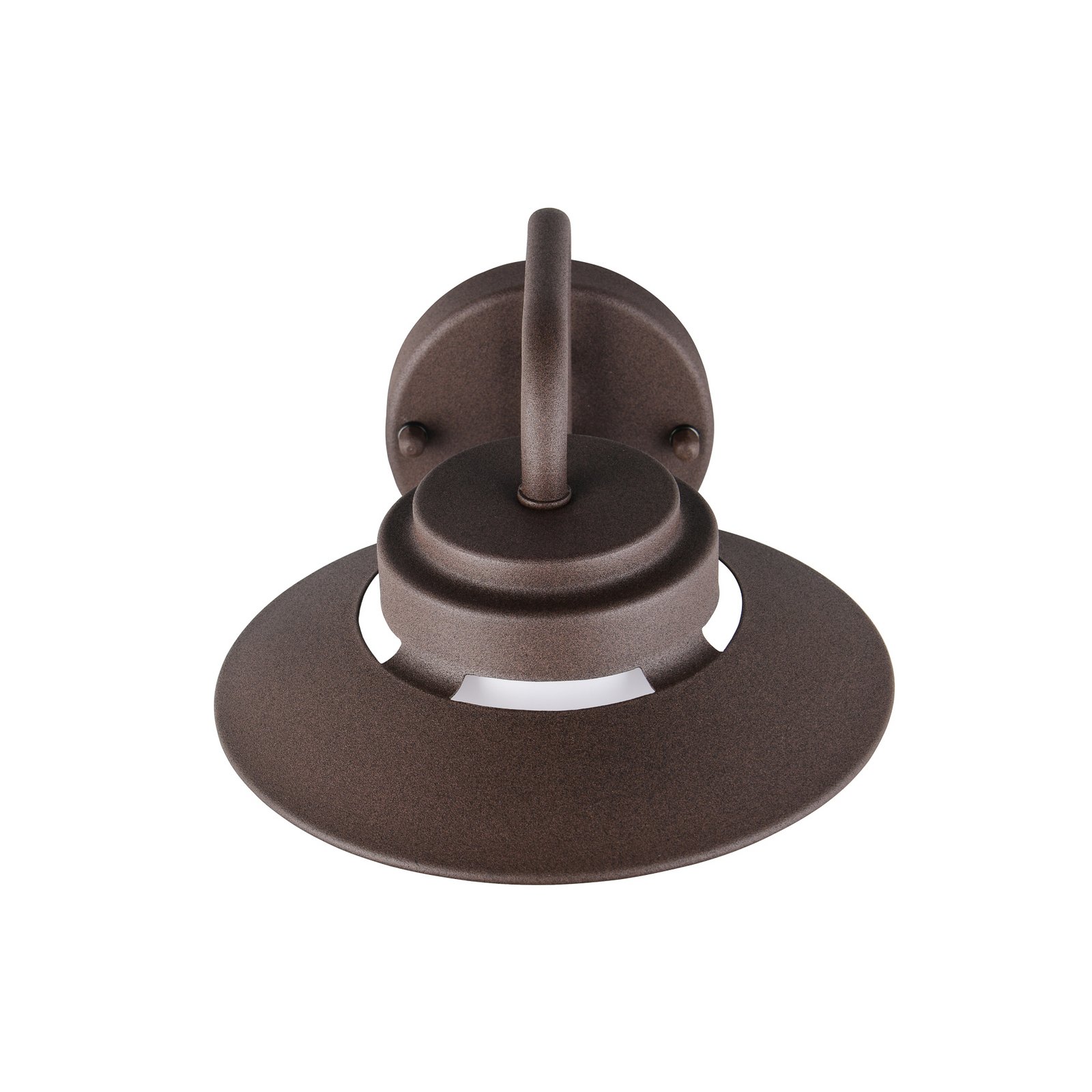 Āra sienas lampa Atrato, rūsas krāsā, Ø 20 cm, metāls