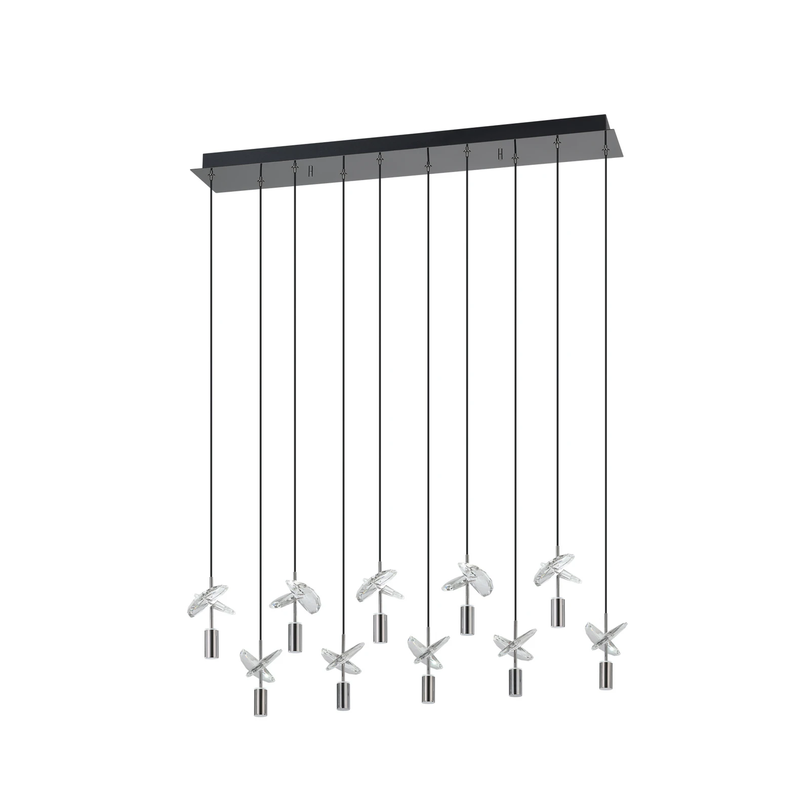LED viseća svjetiljka Stars of Light, Comareira, nikl, 91 cm, CCT