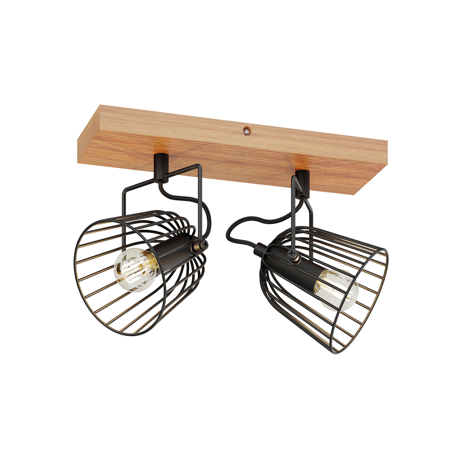 Lindby Adalin ceiling light, two-bulb, cage
