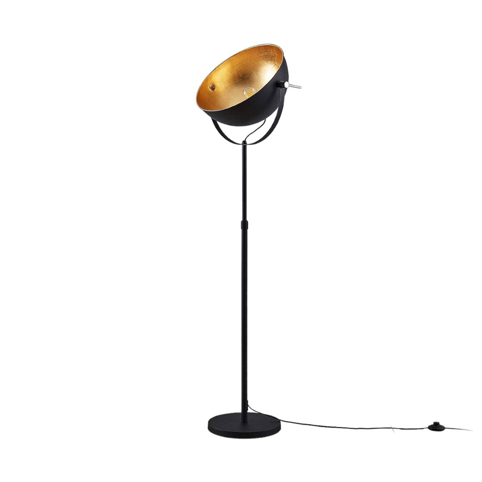 Lampa stojąca Muriel 1-punktowa czarna/złota