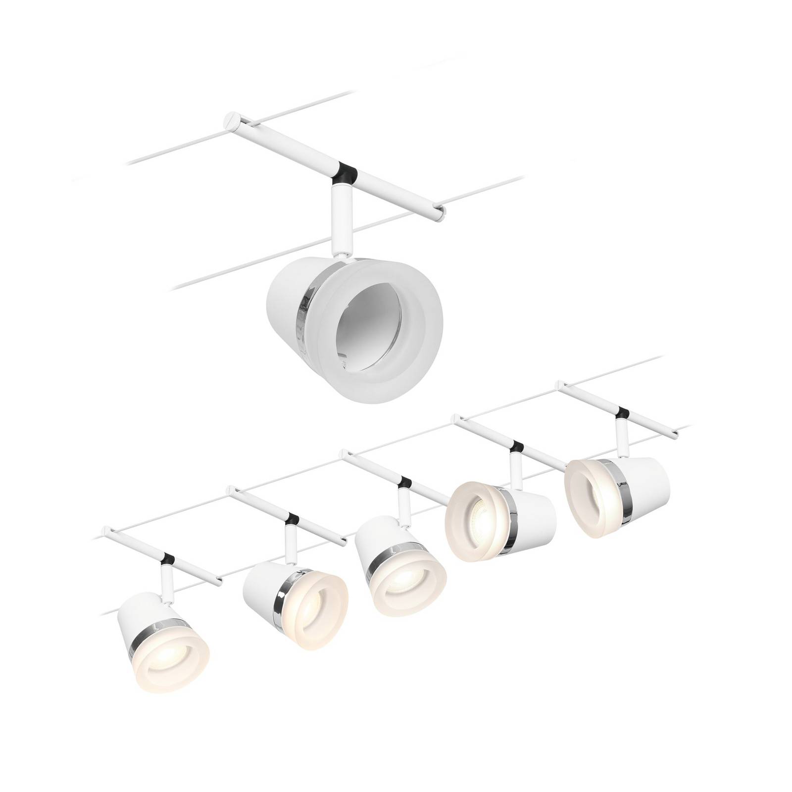 Paulmann Cone system linkowy 5-pkt. biały matowy