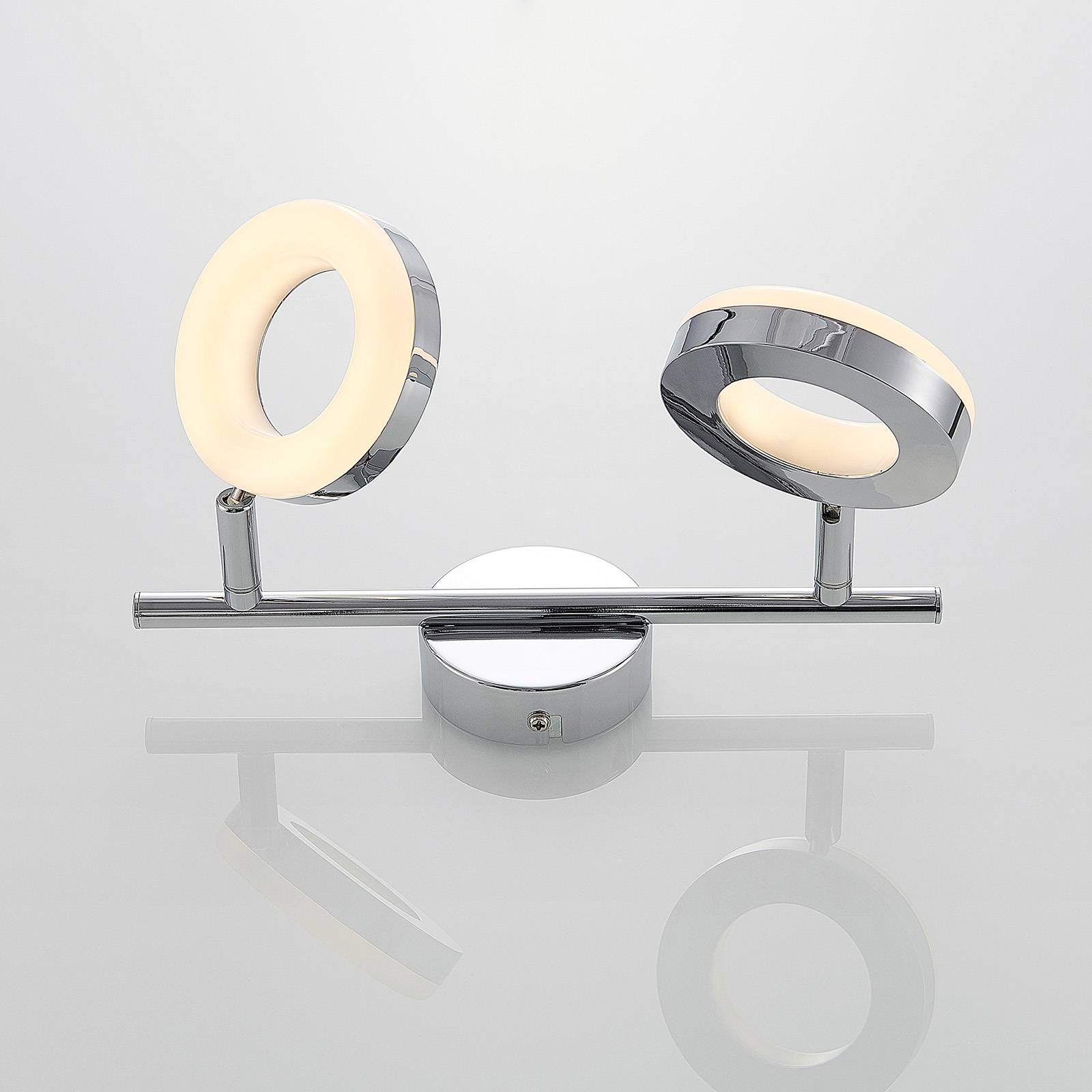 ELC Tioklia lampa sufitowa LED, chrom, 2-punktowa