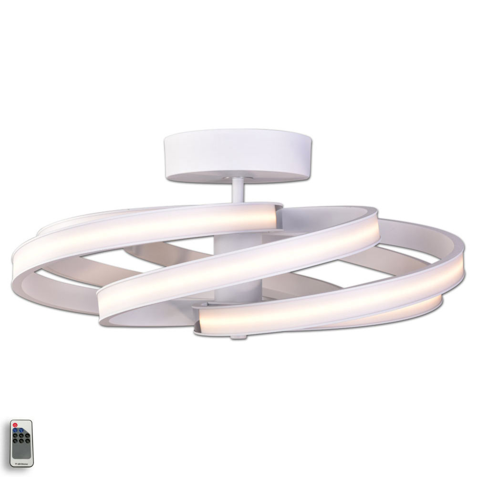 Zoya – moderne LED-loftlampe, hvid