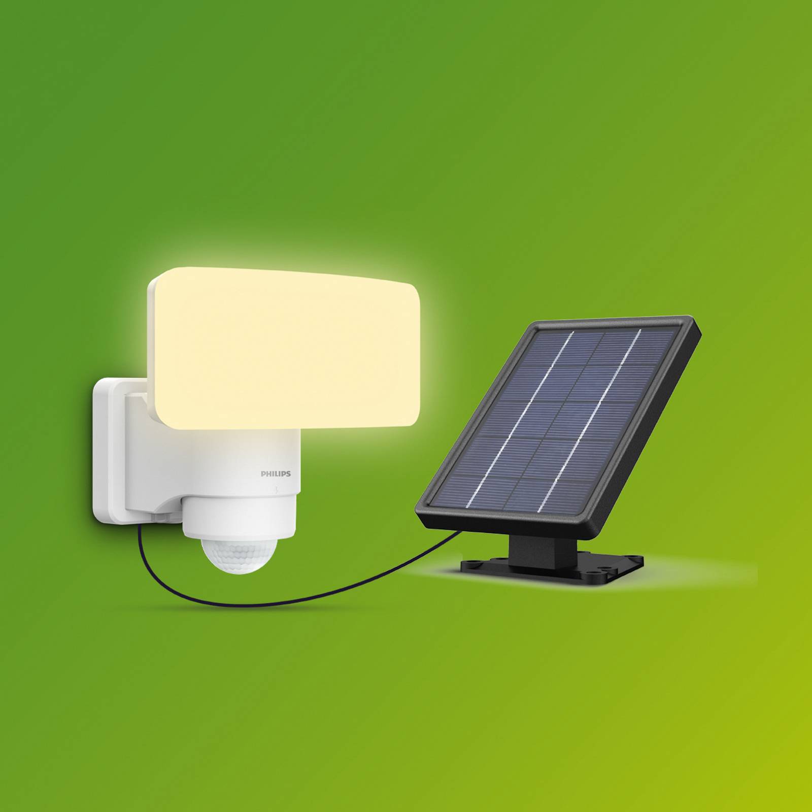 Reflektor zewnętrzny LED Philips Tylus, biały, 3000 K, czujnik