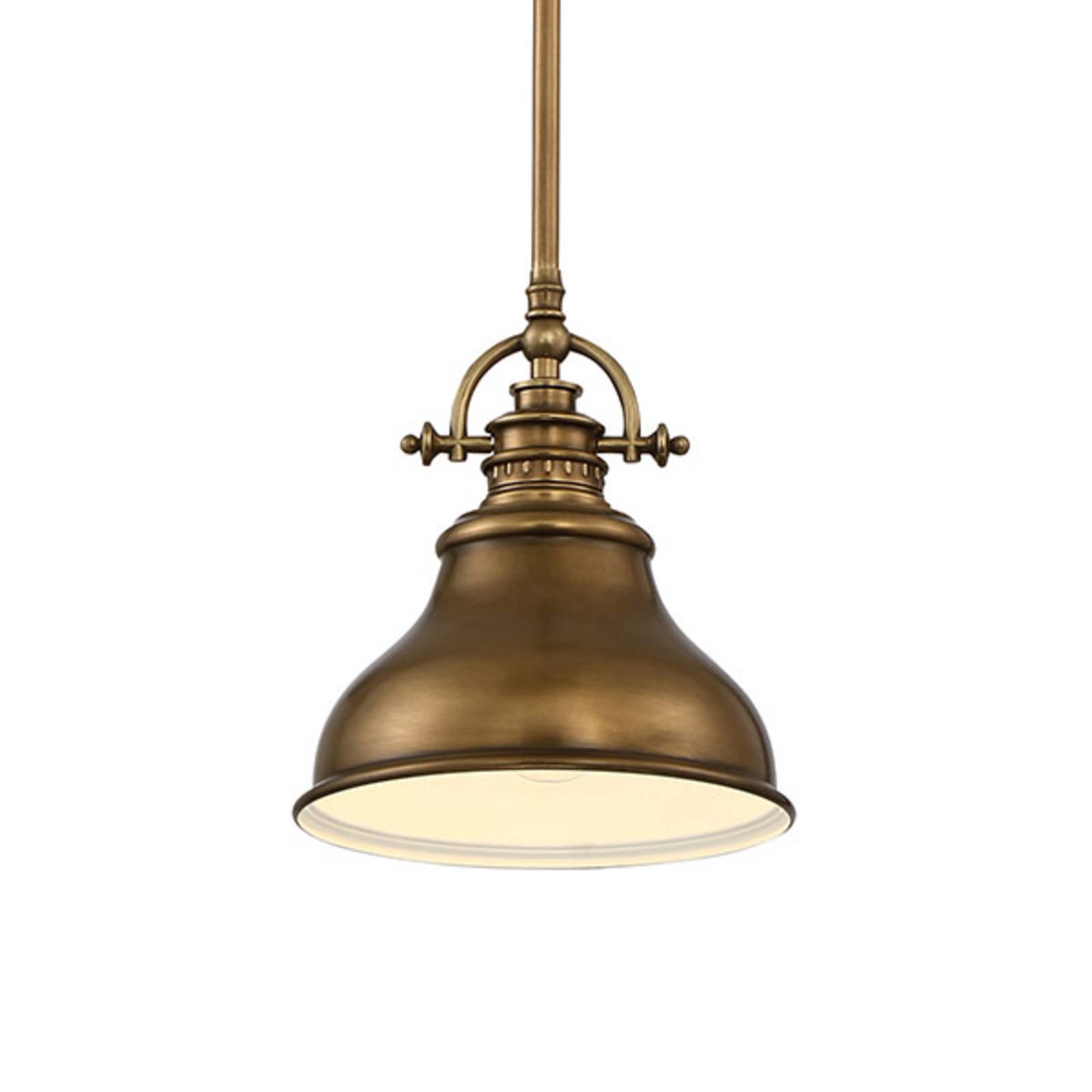 Závesná lampa Emery 1-pl. mosadz Ø 20,3 cm