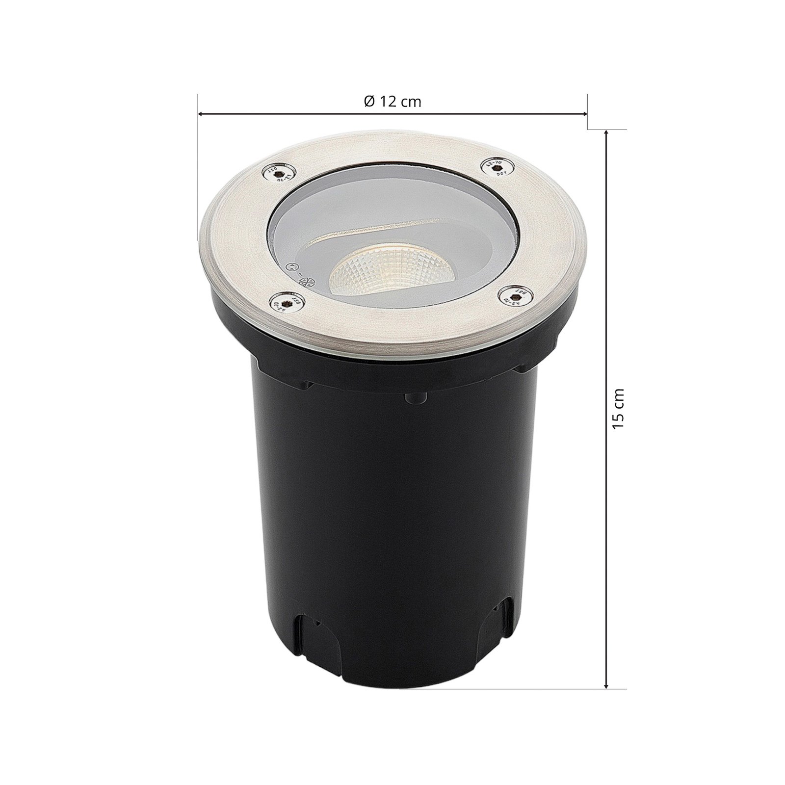 LED recessed floor light Doris, stainless steel